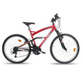 Bicicleta BTT 26'' Suspensão Total Homem Freerider 18 Velocidades - Travões V-Brake, Desviador Shimano, Punhos Revoshift