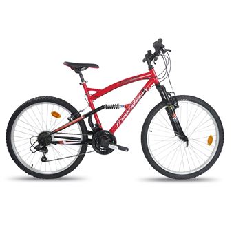 Bicicleta BTT 26'' Suspensão Total Homem Freerider 18 Velocidades - Travões V-Brake, Desviador Shimano, Punhos Revoshift