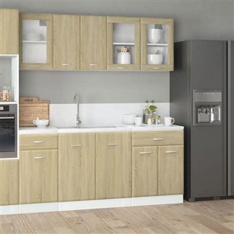 vidaXL Conjunto de 4 Móveis de Cozinha "Lyon" Cor de Carvalho Sonoma 3307657