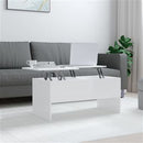 vidaXL Table Basse Table d'Appoint Bout de Canapé Meuble de Salon Table de Salon Intérieur Blanc Brillant 102x50,5x46,5 cm Bois d'Ingénierie
